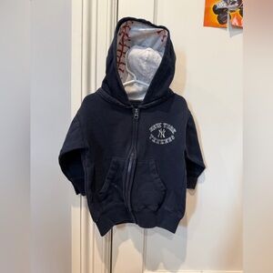 Yankee Navy Blue Kids Hoodie with Team Logo